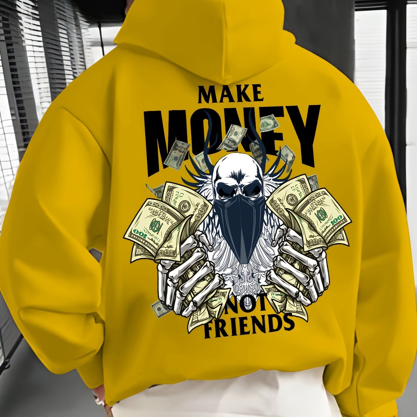 Casual Long Sleeve Hoodies Pullover Sweatshirt, Men's Clothing, For Fall Winter