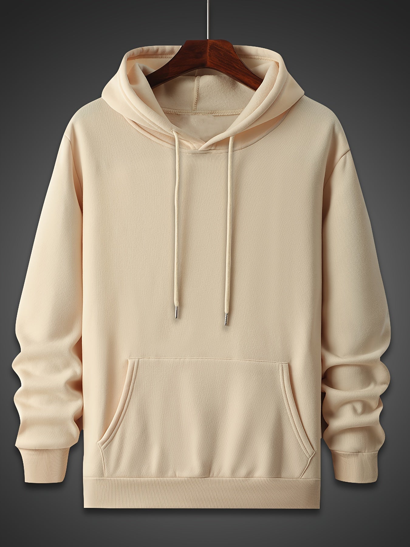 Casual Long Sleeve Hoodies Pullover Sweatshirt, Men's Clothing, For Fall Winter