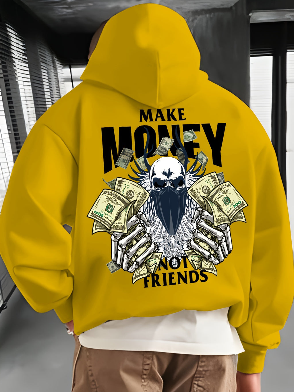 Casual Long Sleeve Hoodies Pullover Sweatshirt, Men's Clothing, For Fall Winter