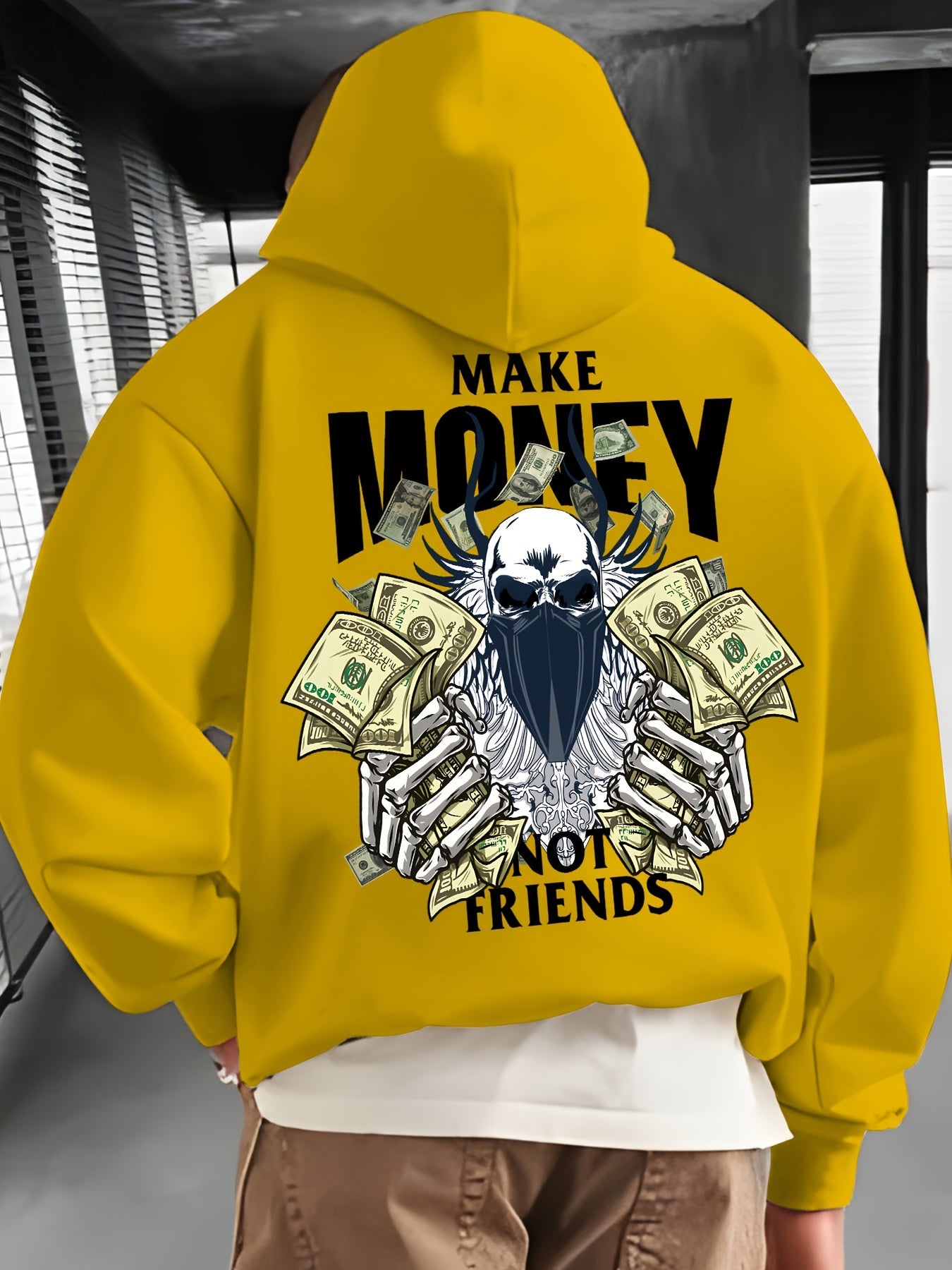 Casual Long Sleeve Hoodies Pullover Sweatshirt, Men's Clothing, For Fall Winter