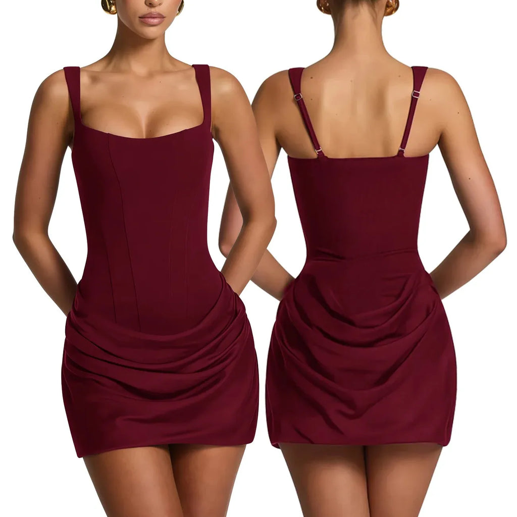 New Women's Sleeveless Hip Hugging Spicy Girl Tie up Short Skirt Source Wholesale