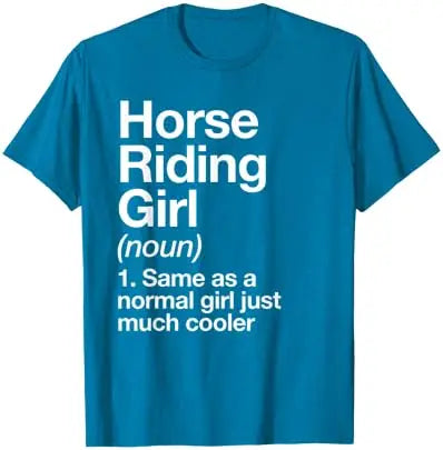 Horse Riding Girl Definition Funny & Sassy Short Sleeve O-Neck Sports T-Shirt