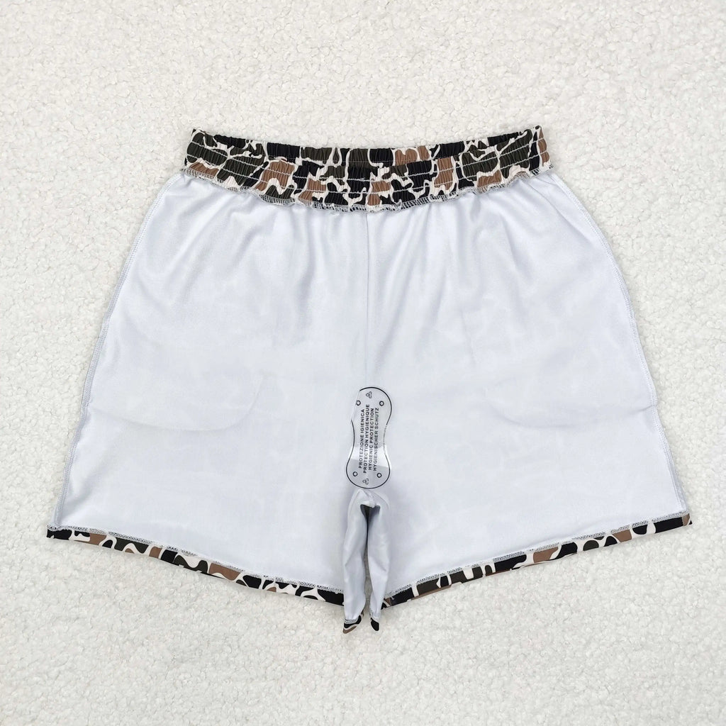Adult Men Southern Dark Brown Camo Print Trunks Wholesale Boutique Swimming Clothes Low Price Ready to Ship No Moq