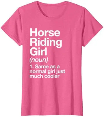 Horse Riding Girl Definition Funny & Sassy Short Sleeve O-Neck Sports T-Shirt