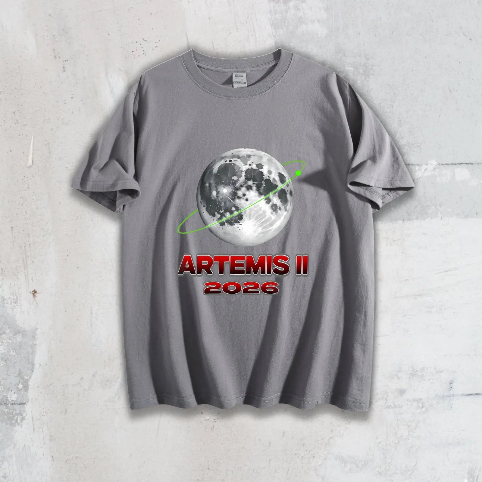 Free Shipping Artemis II 2026 Moon Mission Graphic T-Shirt 100% Pure Cotton Men Casual Crew Neck Short Sleeve Streetwear Tops