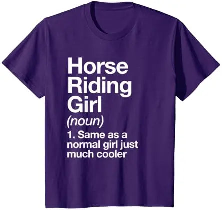 Horse Riding Girl Definition Funny & Sassy Short Sleeve O-Neck Sports T-Shirt
