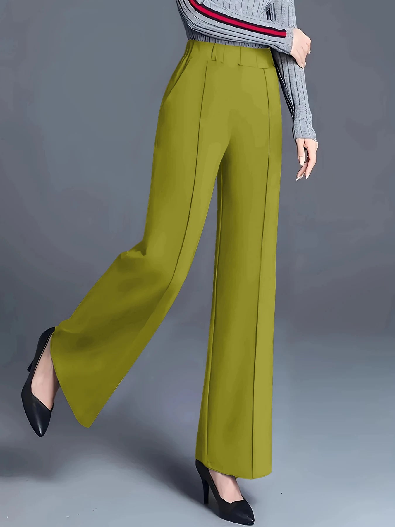 sachin and babi light blue dress Womens High Waisted Wide Leg Dress Pants with Pockets | Vetinee Casual Work  Trousers for Business Office | Black | Buy Now with Express International  Delivery main image 1