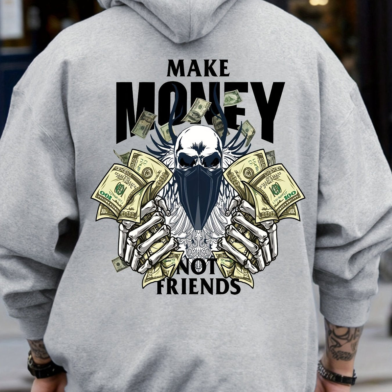 Casual Long Sleeve Hoodies Pullover Sweatshirt, Men's Clothing, For Fall Winter